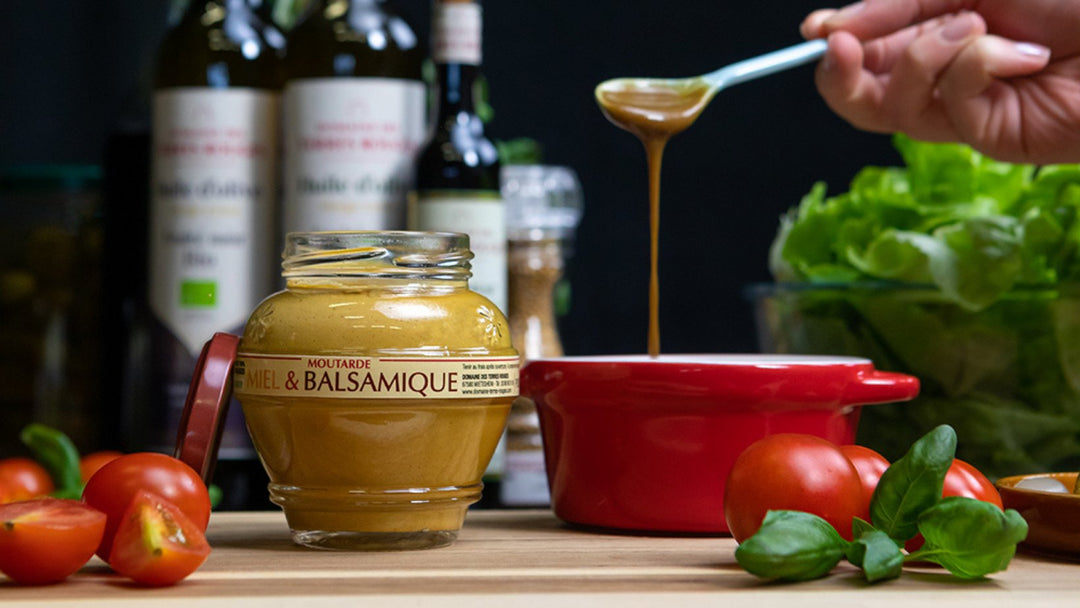 Senf mit Körne Domaine Terres rouges Coco Vin