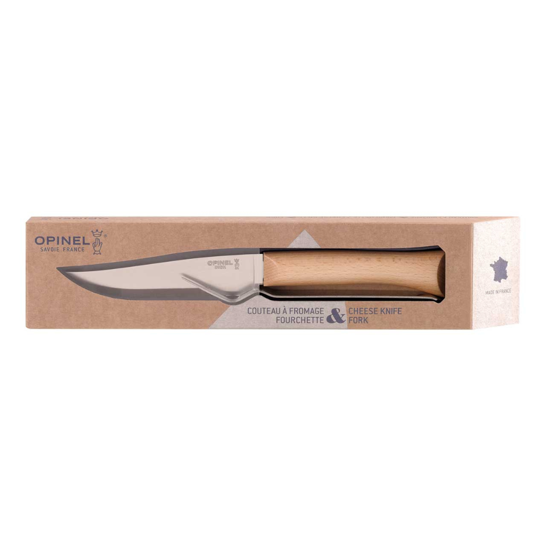 Opinel Käsemesser Set, Messer No10 und Gabel