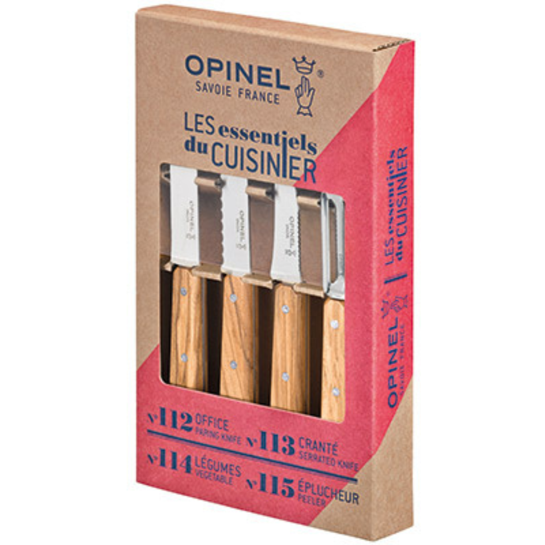 Opinel Küchenmesser Set, Buche Natur, 4-Teilig