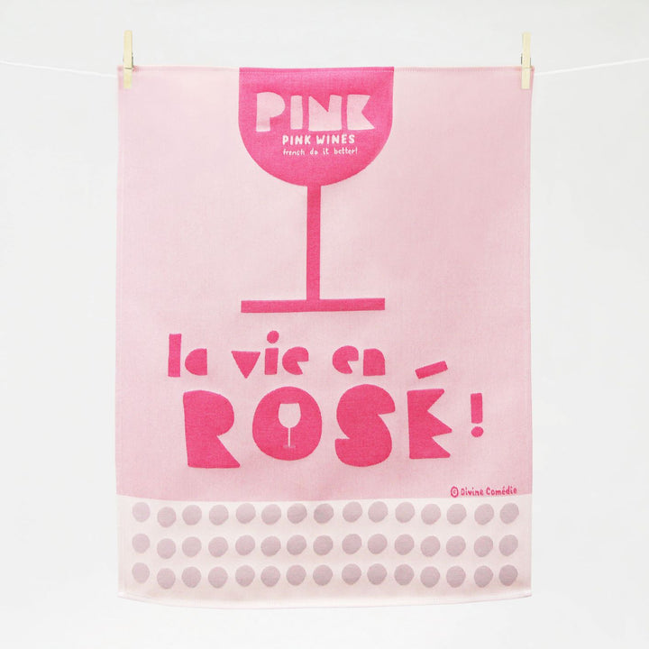 Küchentuch "LA VIE EN ROSÉ"
